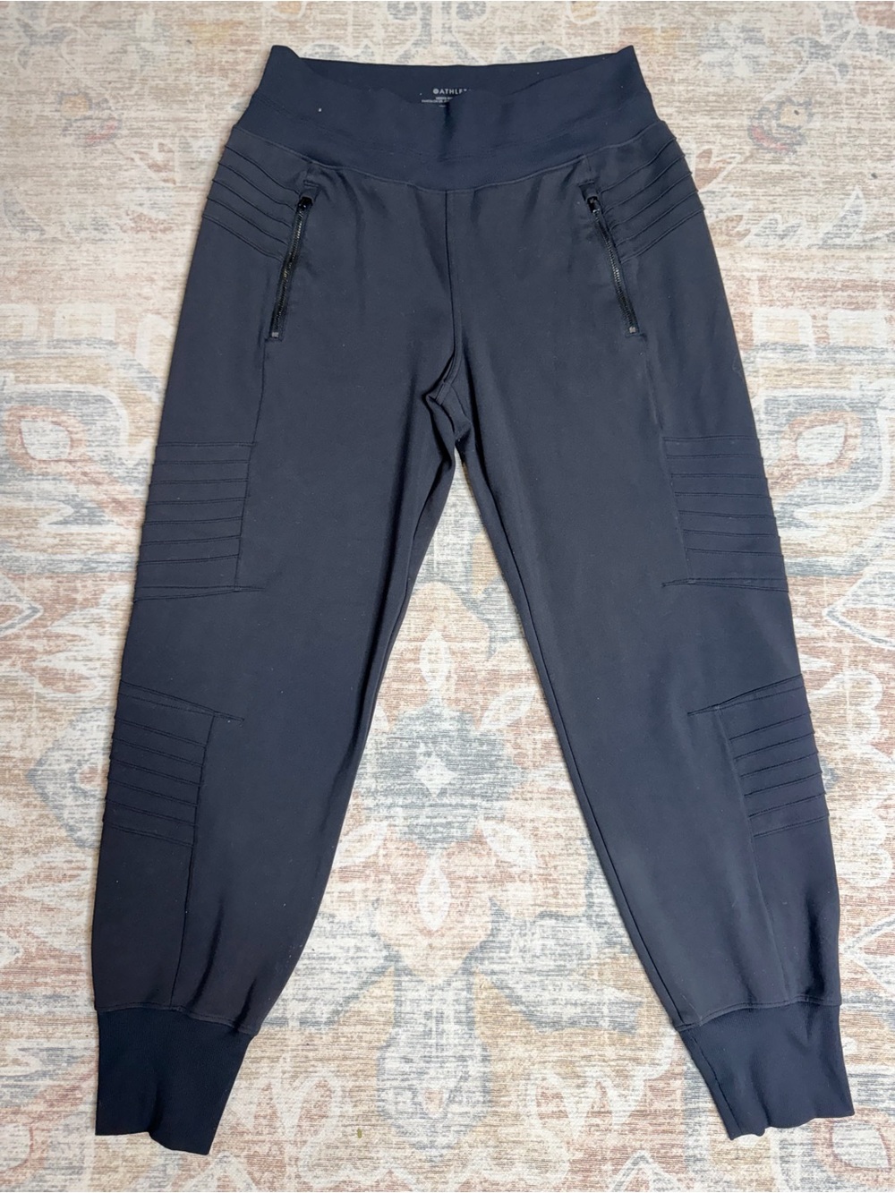 Athleta Black Women’s Ribbed-Knee Jogger Pants